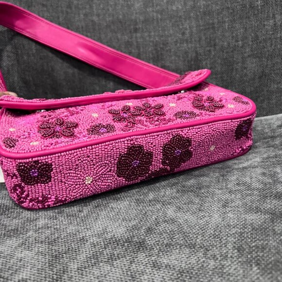 Staud Tommy Beaded Shoulder Bag Blossom Garden Party - Picture 3 of 12